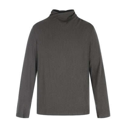 Women's fine cotton long sleeve with twisted standing collar and narrow silhouette EVA-US