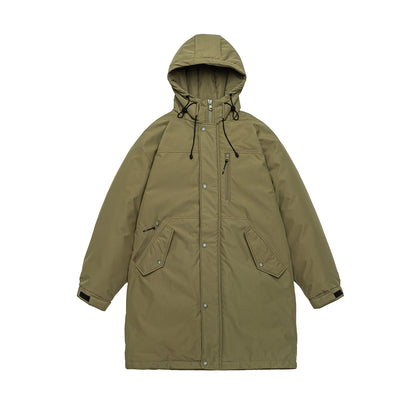 Men's warmer windproof parka with hood, quilted lining and front pockets EVA-US