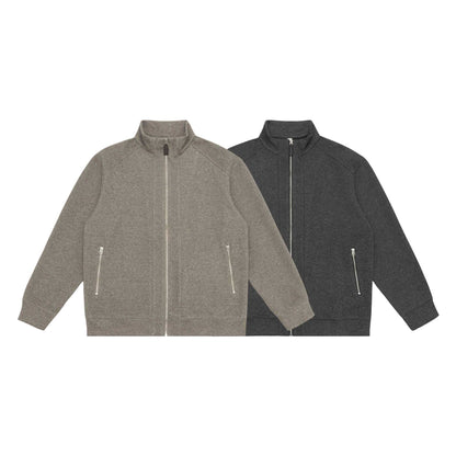 Unisex Zip-Sweat Jacket with Stand-Up Collar, Raglan Sleeves and Zipper Pockets EVA-US