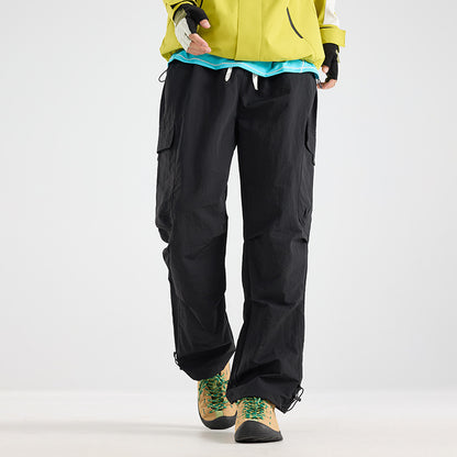 Men's Lightweight Technical Cargo Trekking Pants with Drawstring Waist and Adjustable Leg Openings EVA-US