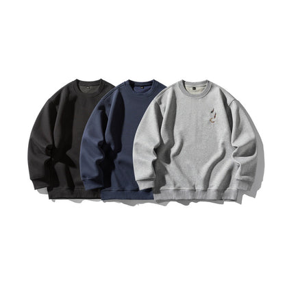 Unisex Oversized Sweatshirt with subtle Koi embroidery EVA-US