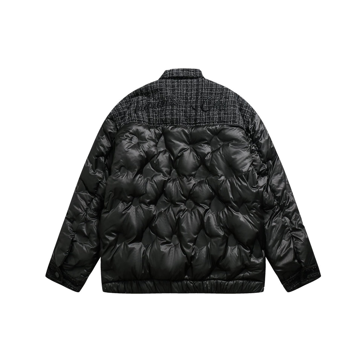 Women's quilted shirt jacket with tweed trim and flap pockets EVA-US