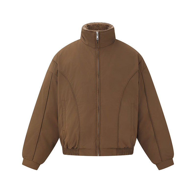 Unisex Boxy Isolation Jacket with High Stand-Up Collar and Teddy Lining EVA-US