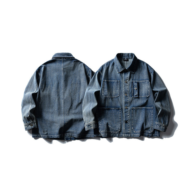Unisex Boxy-Denim-Blouson with four patch pockets EVA-US
