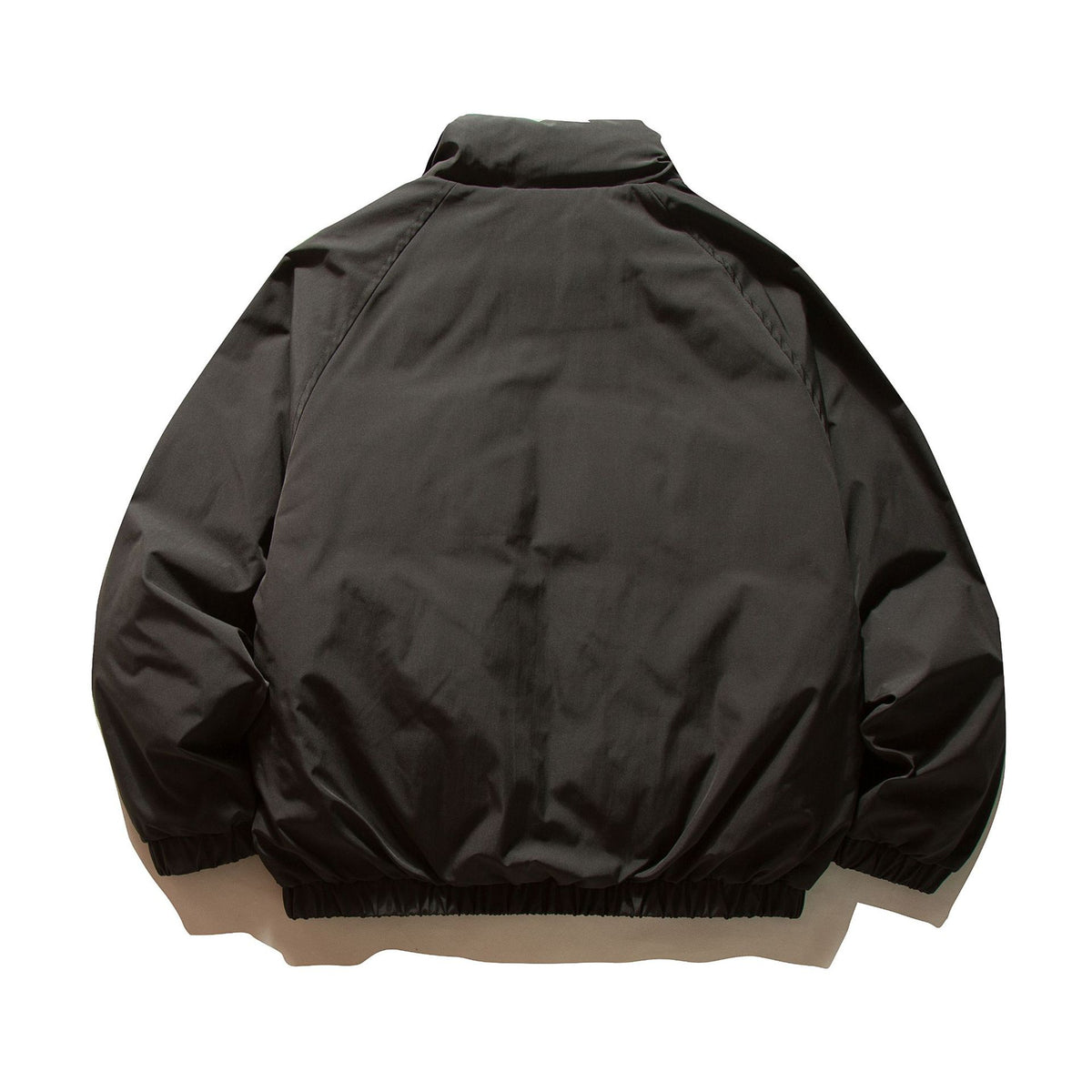 Men's Quilted Boxy Bomber with High Stand Collar and Elastic Hem EVA-US
