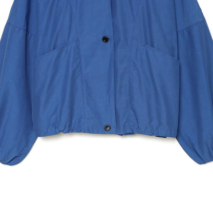 Women's Light Cropped Transitional Jacket with High Stand-Up Collar, Tailored Drawstring and Patch Pockets EVA-US