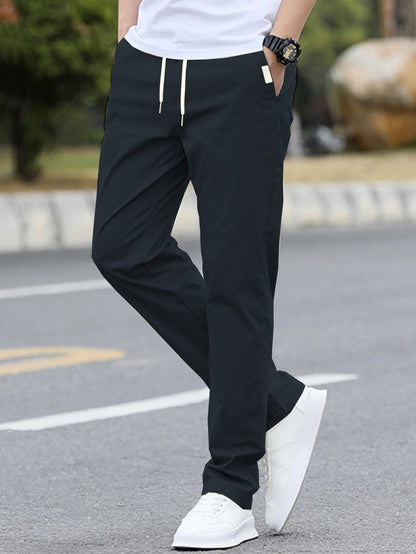 Men's sporty leisure pants with elastic waistband and modern side pockets EVA-US