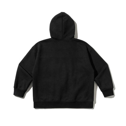 Unisex Textured Hooded Zip Jacket with Waffle Structure and Front Pockets EVA-US