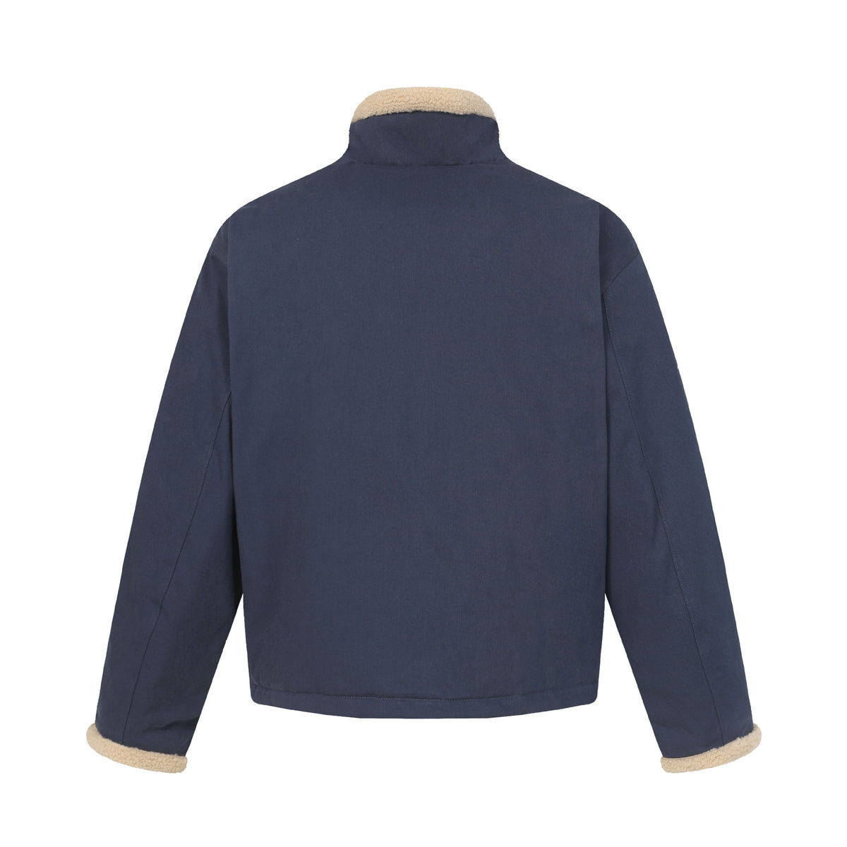 Men's short jacket in field style with teddy fur collar and cargo pockets EVA-US