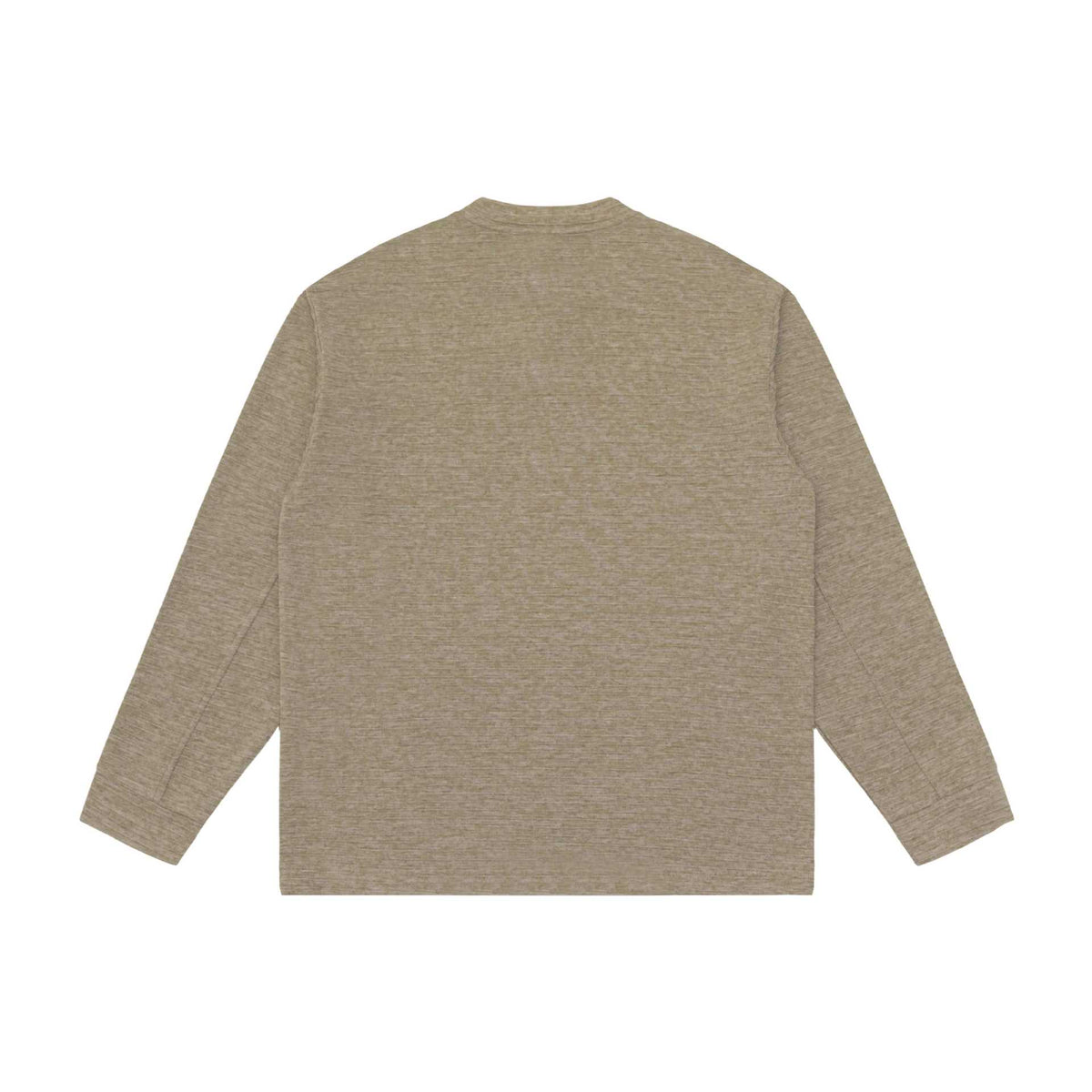 Unisex Structured Henley Sweater with Short Button Collar and Oversized Fit EVA-US