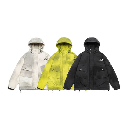 Men's Padded Parka Jacket with Hood and Utility Pockets EVA-US