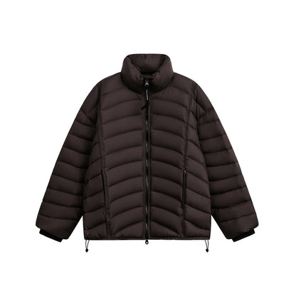 Women's short cut ultralight quilted jacket with stand-up collar EVA-US