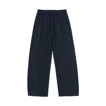 Women loosely cut sweat culottes with drawstring waistband and pleat seam EVA-US