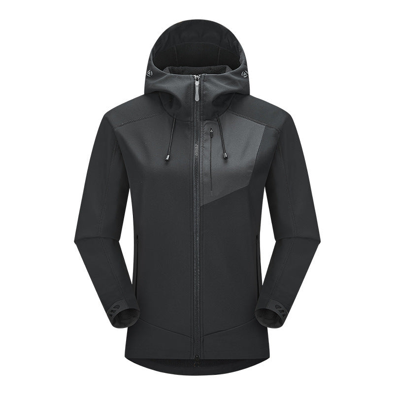 Men's Softshell Trekking Jacket with Hood breathable windproof stretch EVA-US