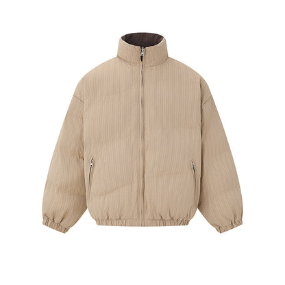 Unisex Reversible Boxy Jacket with Quilted Outer and Fleece Inner Side EVA-US