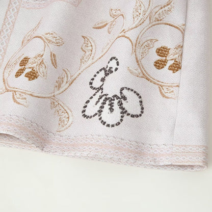 Women embroidered boxy short jacket with stand-up collar and floral embroidery EVA-US