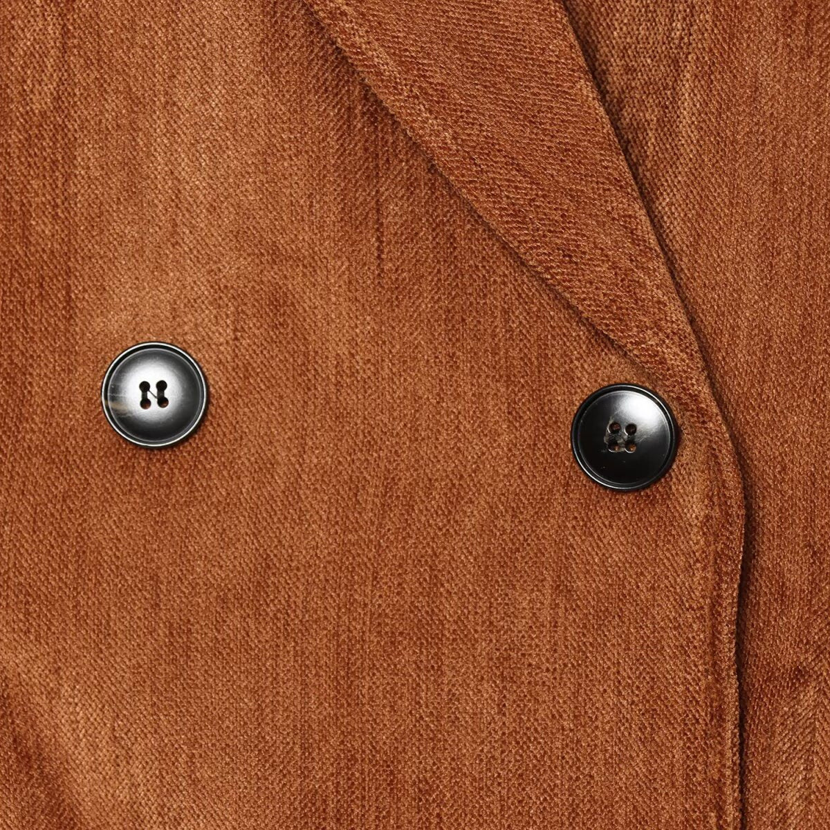 Women’s Short Blazer with Shawl Collar and Double-Breasted Button Placket EVA-US