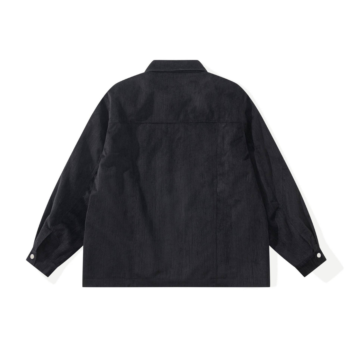 Unisex Boxy Cut Cord Over Shirt with Zipper and Flap Pockets EVA-US
