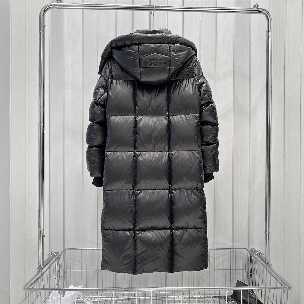 Women Long-cut quilted coat with high collar and warming down filling EVA-US