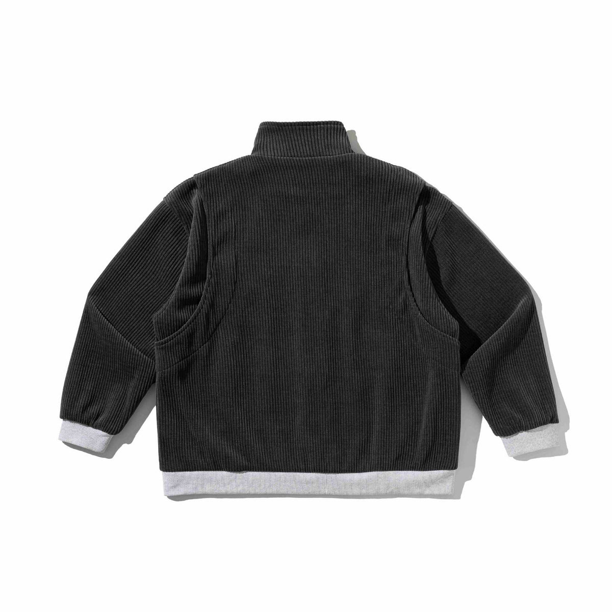 Unisex Short Ribbed Zip Jacket with Stand-up Collar and Contrast Trimmings EVA-US