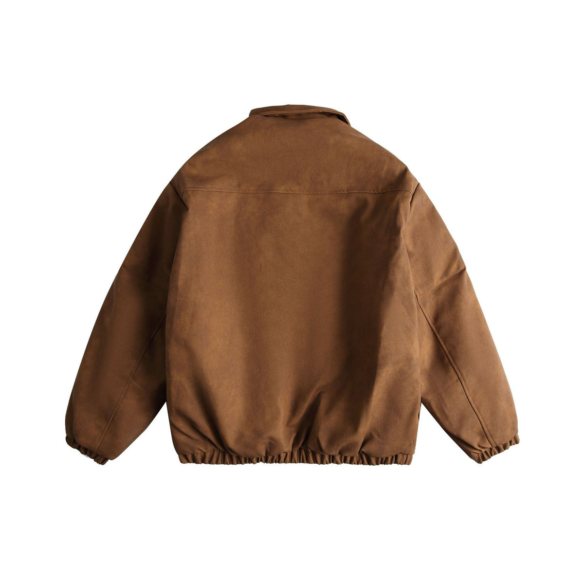Men's Boxy Suede-Effect Blouson Jacket with Applied Flap Pockets EVA-US