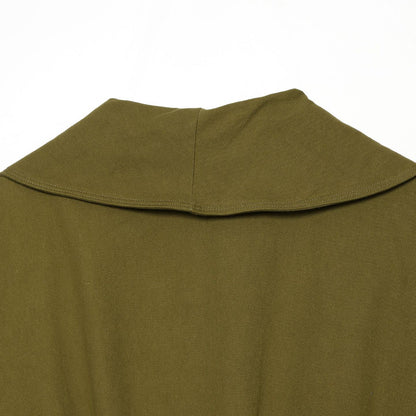 Women's short jacket with wide sailor collar, balloon sleeves, and asymmetrical buckle closure EVA-US