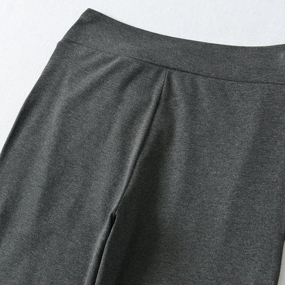 Women's Wide Jersey Lounge Pants with Folded Waistband and Drawstring EVA-US
