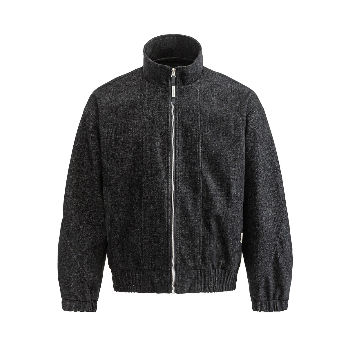 Unisex Boxy Bomber Jacket made of structured denim look with high standing collar EVA-US