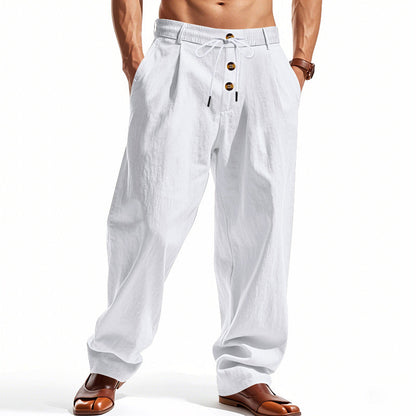 Men's Linen Pants with Breathable & Adjustable Drawstring | EVA-US V2