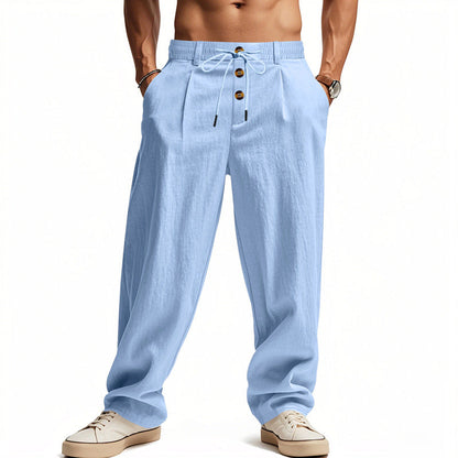 Men's Linen Pants with Breathable & Adjustable Drawstring | EVA-US V2