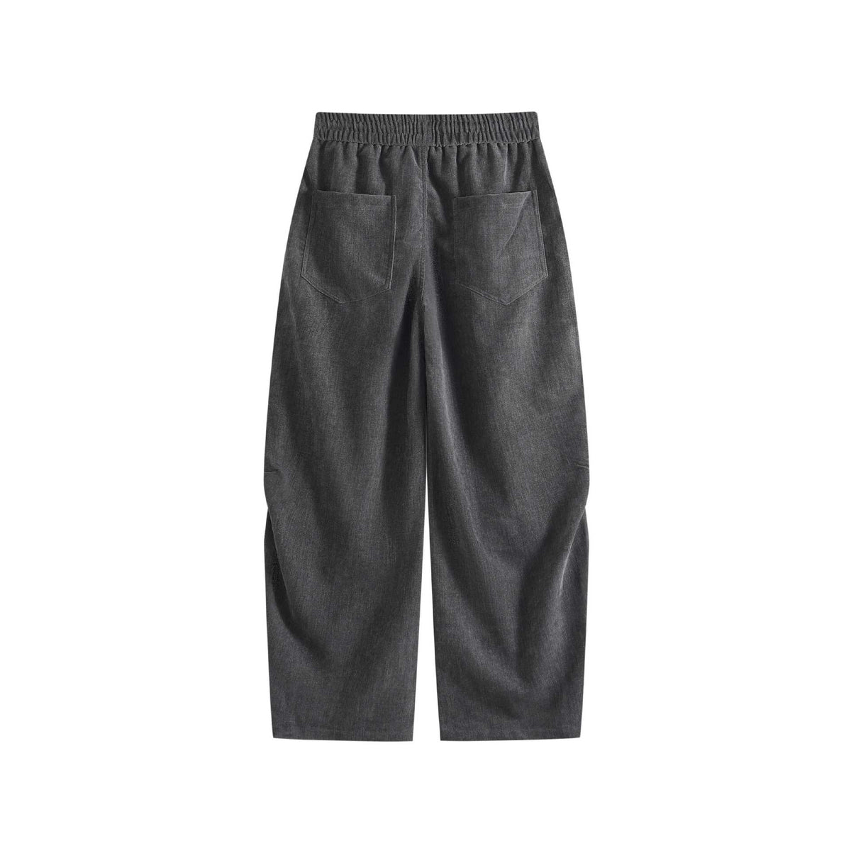 Women's Wide Cropped Comfort Cargo Pants with Elastic Drawstring Waist and Patch Pockets EVA-US