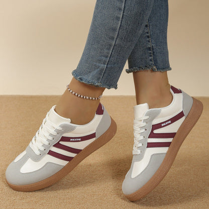 Women's sneakers in retro style with non-slip rubber sole
