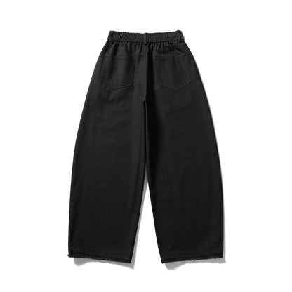 Women culotte pants in a wide cut with elastic waistband and drawstring EVA-US