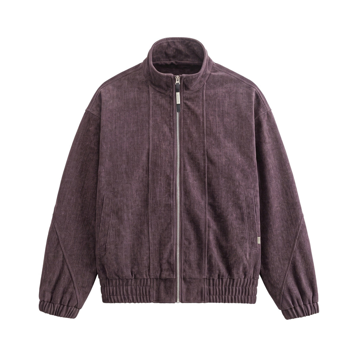Unisex Boxy Bomber Jacket made of structured denim look with high standing collar EVA-US