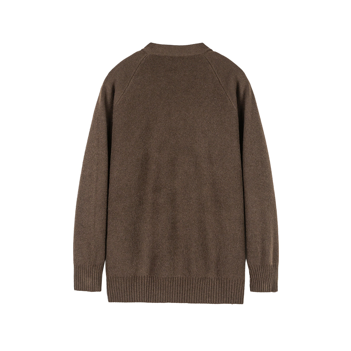 Unisex Boxy Knit Zip Jacket with Zipper and Structured Seam EVA-US