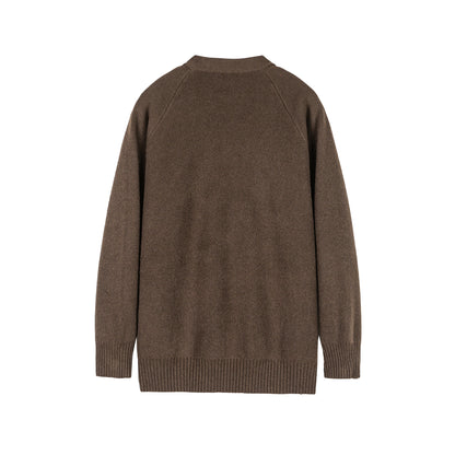 Unisex Boxy Knit Zip Jacket with Zipper and Structured Seam EVA-US