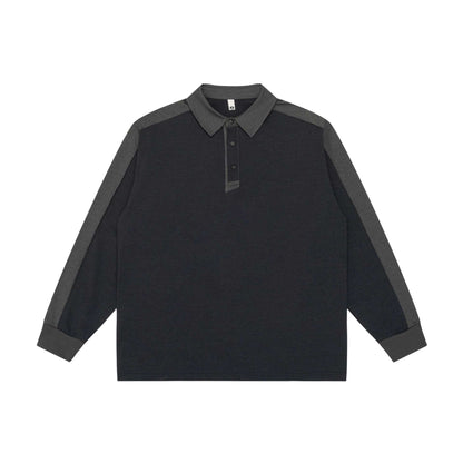 Unisex retro-inspired polo sweatshirt with raglan sleeves and half-button placket EVA-US