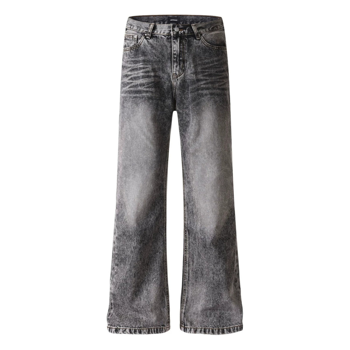 Women's wide cropped jeans with high waist and used effect EVA-US