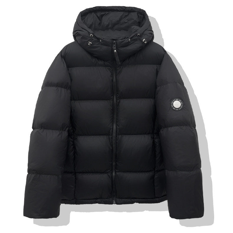 Ladies Short Puffer Jacket with XXL Hood and Square Quilting EVA-US