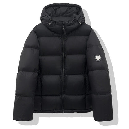 Ladies Short Puffer Jacket with XXL Hood and Square Quilting EVA-US