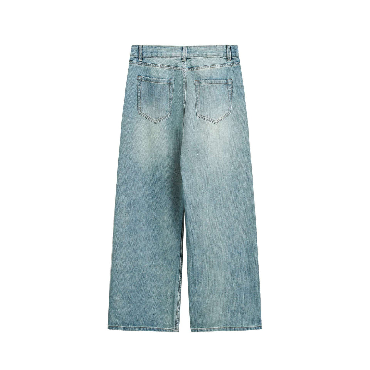 Women's high-waisted cropped jeans with wide leg, five-pocket, and vintage wash EVA-US