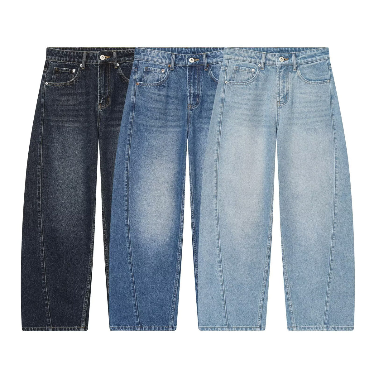 Women’s cropped wide-cut jeans with high waist and front seam details EVA-US