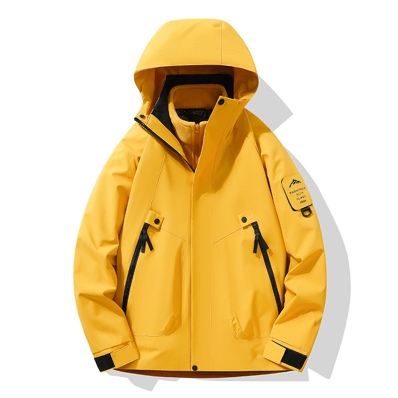 Unisex Waterproof, Breathable Hardshell Outdoor Jacket with Hood EVA-US