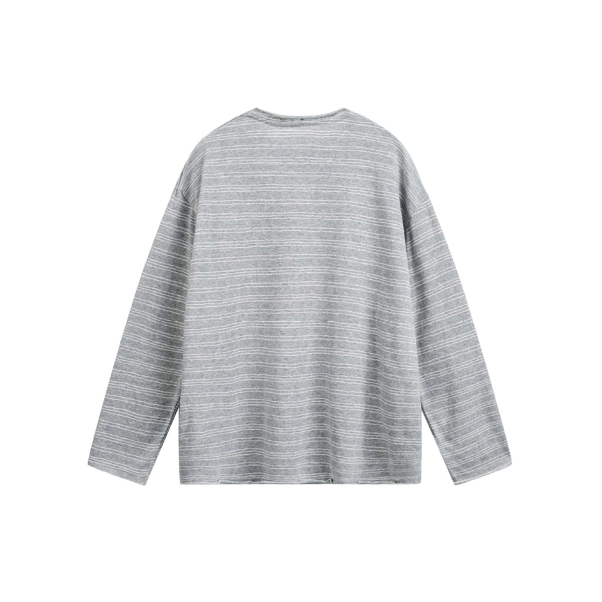 Unisex Oversize-Long Sleeve Shirt made of fine cotton blend with subtle stripe structure EVA-US