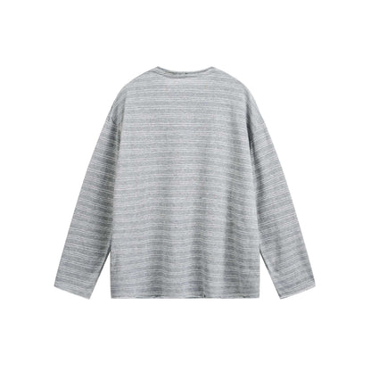 Unisex Oversize-Long Sleeve Shirt made of fine cotton blend with subtle stripe structure EVA-US
