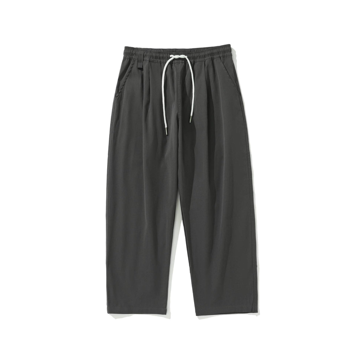 Women Cropped Comfort Pants with Elastic Waistband and Drawstring EVA-US