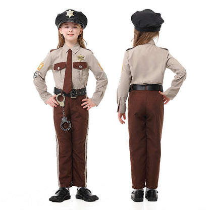 Men's police costume with decorative uniform and accessories EVA-US