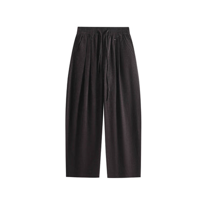 Ladies Wide Palazzo Pants with Elastic Waistband, Drawstring and Side Pockets EVA-US