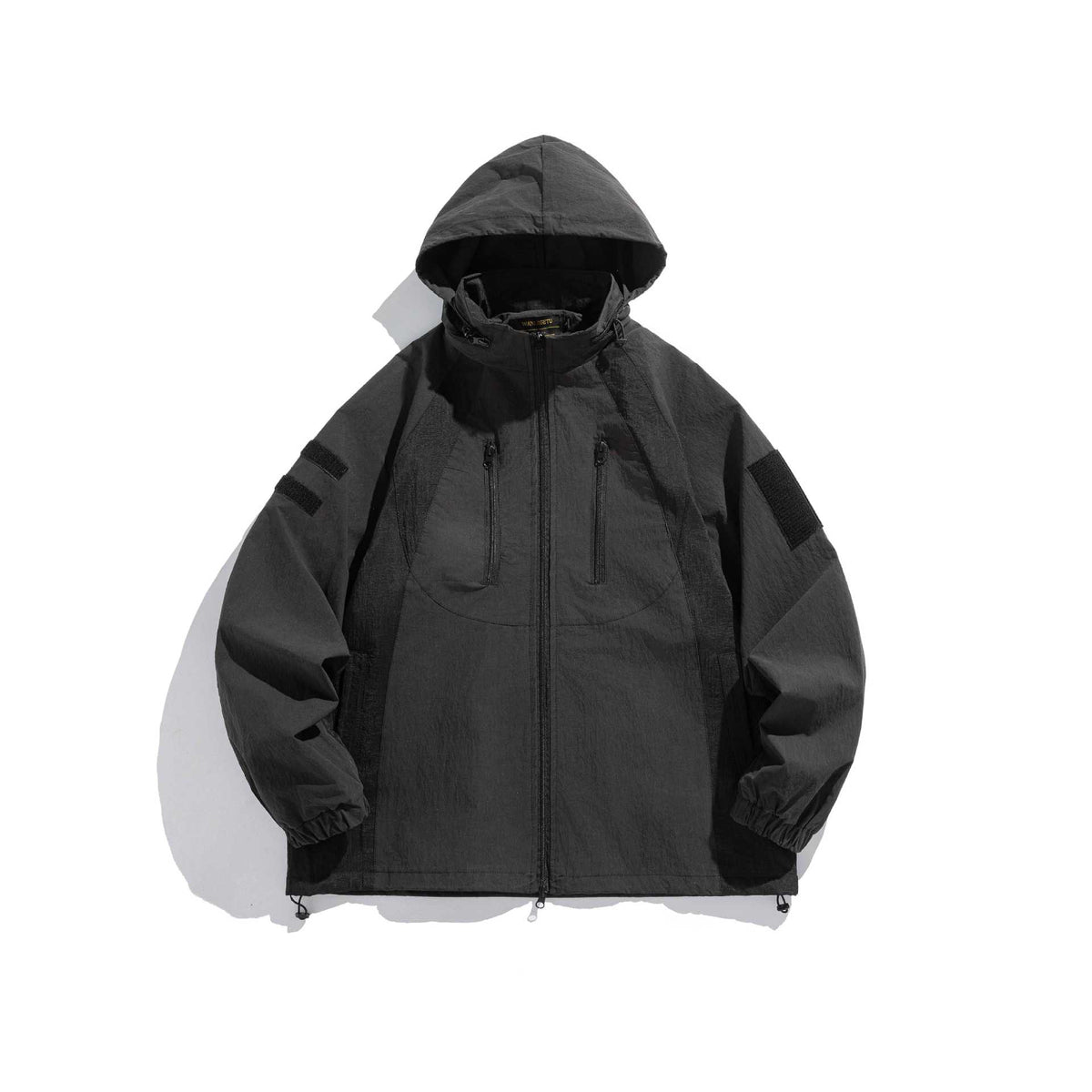 Men's Utility Hooded Parka with Concealed Zippers and Multifunctional Pockets EVA-US