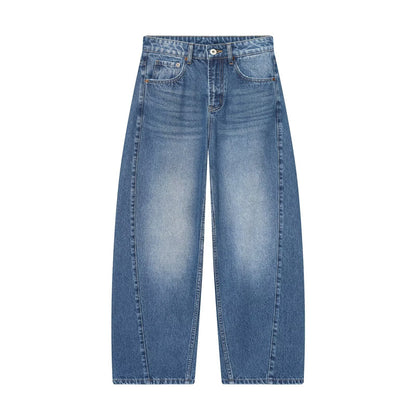 Women’s cropped wide-cut jeans with high waist and front seam details EVA-US